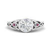 Load image into Gallery viewer, Celtic Bezel Lab Round Diamond Engagement Ring