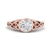 Load image into Gallery viewer, Celtic Bezel Lab Round Diamond Engagement Ring