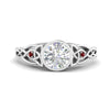 Load image into Gallery viewer, Celtic Bezel Lab Round Diamond Engagement Ring