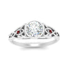 Load image into Gallery viewer, Celtic Bezel Lab Round Diamond Engagement Ring