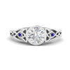 Load image into Gallery viewer, Celtic Bezel Lab Round Diamond Engagement Ring