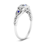 Load image into Gallery viewer, Celtic Bezel Lab Round Diamond Engagement Ring