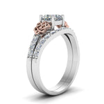 Load image into Gallery viewer, celtic-cushion-cut-diamond-wedding-ring-set-in-white-gold-FDENS2255B1CUANGLE2-NL-WG_da30de55-cad0-4e0b-b685-e3b2642d59c1?v=1757065024