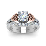 Load image into Gallery viewer, celtic-cushion-cut-diamond-wedding-ring-set-in-white-gold-FDENS2255B1CUANGLE5-NL-WG_ff77c439-455b-4b43-9aff-f14a13639882?v=1757065024