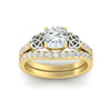 Load image into Gallery viewer, celtic-cushion-cut-diamond-wedding-ring-set-in-yellow-gold-fdens2255cuangle5-nl-yg-ws1.jpg