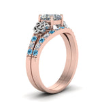 Load image into Gallery viewer, celtic-cushion-cut-diamond-wedding-ring-set-with-blue-topaz-in-rose-gold-FDENS2255B1CUGICBLTOANGLE2-NL-RG_0fc4f85c-51f9-4cf3-abc6-14ffc87ede9f?v=1757065045