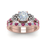 Load image into Gallery viewer, celtic-cushion-cut-diamond-wedding-ring-set-with-pink-sapphire-in-rose-gold-FDENS2255B1CUGSADRPIANGLE5-NL-RG_0bd2c9dc-a76b-418f-bf21-11bca9007fba?v=1757065024