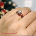 Load image into Gallery viewer, celtic-cushion-cut-diamond-wedding-ring-set-with-ruby-in-white-gold-F2-FDENS2255_566b5b65-024b-4a80-a9b6-b91a86f5379d?v=1757065025
