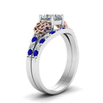 Load image into Gallery viewer, celtic-cushion-cut-diamond-wedding-ring-set-with-sapphire-in-white-gold-FDENS2255B1CUGSABLANGLE2-NL-WG_0bb3589b-cc30-44ea-8495-c8196e295557?v=1757065045