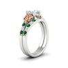 Load image into Gallery viewer, celtic-cushion-cut-emerald-wedding-ring-set-in-white-gold-fdens2255cugemgrangle2-nl-wg-ws1.jpg