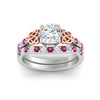 Load image into Gallery viewer, celtic-cushion-cut-pink-sapphire-wedding-ring-set-in-white-gold-fdens2255cugsadrpiangle5-nl-wg-ws1.jpg
