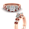 Load image into Gallery viewer, celtic-cushion-cut-ruby-wedding-ring-set-in-rose-gold-fdens2255cugrudrangle3-nl-rg-ws1.jpg