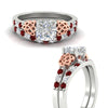 Load image into Gallery viewer, celtic-cushion-cut-ruby-wedding-ring-set-in-white-gold-fdens2255cugrudrangle3-nl-wg-ws1.jpg