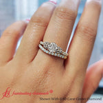 Load image into Gallery viewer, Round Cut Two Tone Celtic Wedding Ring Set