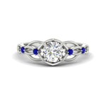 Load image into Gallery viewer, celtic-infinity-round-cut-sapphire-engagement-ring-in-white-gold-fdenr11611rorgsablsleep-nl-wg_73137fa6-d55d-48fd-ad36-f428e5ca3646.jpg?v=1764671693
