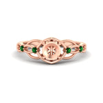 Load image into Gallery viewer, celtic-infinity-semi-mount-emerald-engagement-ring-in-rose-gold-fdenr11611smgemgrsleep-nl-rg.jpg?v=1764671740