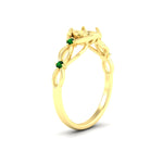 Load image into Gallery viewer, celtic-infinity-semi-mount-emerald-engagement-ring-in-yellow-gold-fdenr11611smgemgrangle2-nl-yg.jpg?v=1764671740