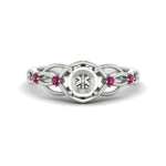 Load image into Gallery viewer, celtic-infinity-semi-mount-pink-sapphire-engagement-ring-in-white-gold-fdenr11611smgsadrpisleep-nl-wg.jpg?v=1764671740