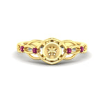 Load image into Gallery viewer, celtic-infinity-semi-mount-pink-sapphire-engagement-ring-in-yellow-gold-fdenr11611smgsadrpisleep-nl-yg.jpg?v=1764671740