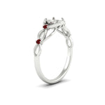Load image into Gallery viewer, celtic-infinity-semi-mount-ruby-engagement-ring-in-white-gold-fdenr11611smgrudrangle2-nl-wg.jpg?v=1764671740