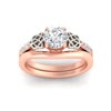 Load image into Gallery viewer, celtic-knot-round-cut-diamond-ring-with-plain-band-set-in-rose-gold-fdens2255roangle5-nl-rg-ws3.jpg