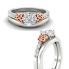 Load image into Gallery viewer, celtic-knot-round-cut-diamond-ring-with-plain-band-set-in-white-gold-fdens2255roangle3-nl-wg-ws3.jpg