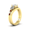Load image into Gallery viewer, celtic-knot-round-cut-ruby-ring-with-plain-band-set-in-yellow-gold-fdens2255rogrudrangle2-nl-yg-ws3.jpg