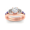 Load image into Gallery viewer, celtic-knot-round-cut-sapphire-ring-with-plain-band-set-in-rose-gold-fdens2255rogsablangle5-nl-rg-ws3.jpg