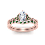 Load image into Gallery viewer, celtic-knot-split-marquise-cut-emerald-engagement-ring-in-rose-gold-FD9609MQGEMGR-NL-RG