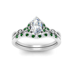 Load image into Gallery viewer, celtic-knot-split-marquise-cut-emerald-engagement-ring-in-white-gold-FD9609MQGEMGR-NL-WG