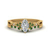 Load image into Gallery viewer, celtic-knot-split-marquise-cut-emerald-engagement-ring-in-yellow-gold-FD9609MQGEMGR-NL-YG