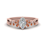 Load image into Gallery viewer, celtic-knot-split-marquise-cut-orange-sapphire-engagement-ring-in-rose-gold-FD9609MQGSAOR-NL-RG