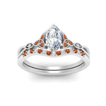 Load image into Gallery viewer, celtic-knot-split-marquise-cut-orange-sapphire-engagement-ring-in-white-gold-FD9609MQGSAOR-NL-WG