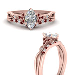 Load image into Gallery viewer, celtic-knot-split-marquise-cut-ruby-engagement-ring-in-rose-gold-FD9609MQGRUDR-NL-RG