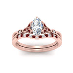 Load image into Gallery viewer, celtic-knot-split-marquise-cut-ruby-engagement-ring-in-rose-gold-FD9609MQGRUDR-NL-RG