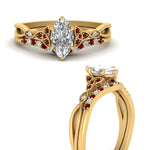 Load image into Gallery viewer, celtic-knot-split-marquise-cut-ruby-engagement-ring-in-yellow-gold-FD9609MQGRUDR-NL-YG