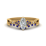 Load image into Gallery viewer, celtic-knot-split-marquise-cut-sapphire-engagement-ring-in-yellow-gold-FD9609MQGSABL-NL-YG