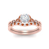 Load image into Gallery viewer, celtic-knot-split-round-cut-orange-sapphire-engagement-ring-in-rose-gold-FD9609ROGSAOR-NL-RG