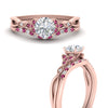 Load image into Gallery viewer, celtic-knot-split-round-cut-pink-sapphire-engagement-ring-in-rose-gold-FD9609ROGSADRPI-NL-RG