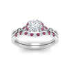 Load image into Gallery viewer, celtic-knot-split-round-cut-pink-sapphire-engagement-ring-in-white-gold-FD9609ROGSADRPI-NL-WG