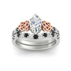 Load image into Gallery viewer, celtic-marquise-cut-black-diamond-wedding-ring-set-in-white-gold-fdens2255mqgblackangle5-nl-wg-ws1.jpg
