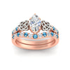 Load image into Gallery viewer, celtic-marquise-cut-blue-topaz-wedding-ring-set-in-rose-gold-fdens2255mqgicbltoangle5-nl-rg-ws1.jpg