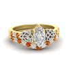 Load image into Gallery viewer, celtic-marquise-cut-orange-sapphire-wedding-ring-set-in-yellow-gold-fdens2255mqgsaorsleep-nl-yg-ws1.jpg