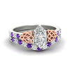 Load image into Gallery viewer, celtic-marquise-cut-purple-topaz-wedding-ring-set-in-white-gold-fdens2255mqgvitosleep-nl-wg-ws1.jpg