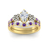 Load image into Gallery viewer, celtic-marquise-cut-purple-topaz-wedding-ring-set-in-yellow-gold-fdens2255mqgvitoangle5-nl-yg-ws1.jpg