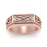 Load image into Gallery viewer, Celtic Engraved Mens Gold Ring