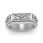 Load image into Gallery viewer, Celtic Engraved Mens Gold Ring