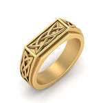 Load image into Gallery viewer, Celtic Engraved Mens Gold Ring