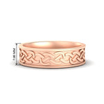 Load image into Gallery viewer, celtic-mens-wedding-ring-in-rose-gold-fdm8569b-nl-rg-hw
