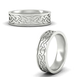 Load image into Gallery viewer, celtic-mens-wedding-ring-in-white-gold-fdm8569bangle3-nl-wg